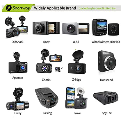 Sportway S10 Pro Dash Cam Mount, Suction Cup Dash Camera Mount Holder with 10+pcs Joints for Rove APEMAN CHORTAU Roav Nexar iiwey REXING Z-Edge Old Shark YI ... 98% Car Dash Cameras