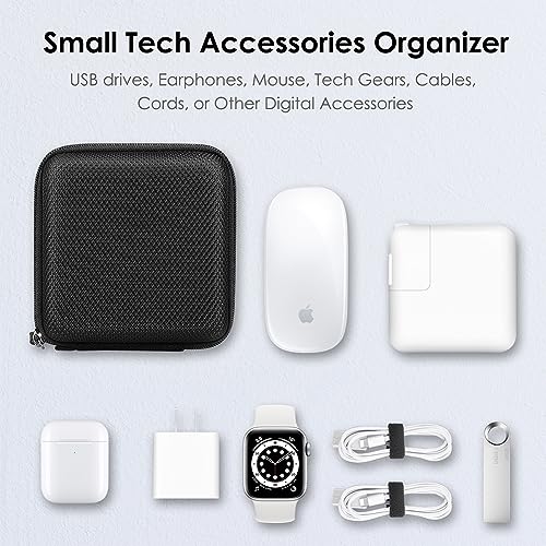 FINPAC Charger Case for MacBook, Small Electronic Organizer Pouch Bag - color: Hardshell Case/ Black