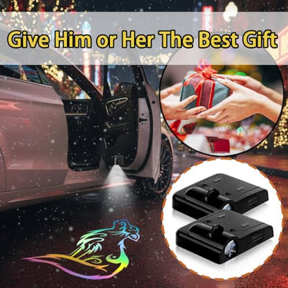 2PCS Prayer Gesture Cross Car Door Light Logo Projector LED Welcome Lamp - color: Cross