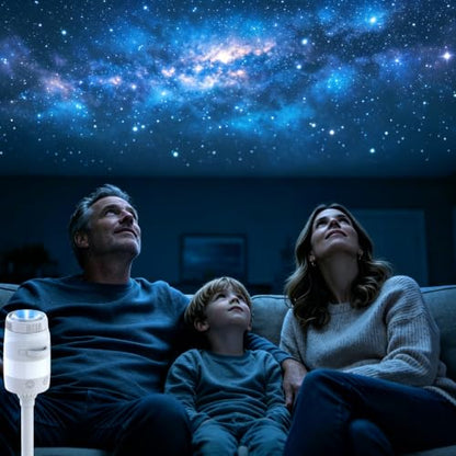 Galaxy Projector Night Light, 2-in-1 USB Portable Galaxy Star Projector Night Light, LED Ceiling/Wall Projection Lamp with 360° Rotation, USB Power for car and Bedroom, Decoration for Adults and Kids