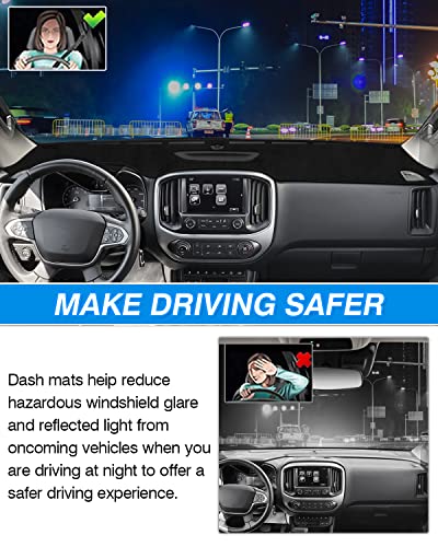 Cartist Dash Cover for Chevrolet Colorado 2015-2022 Dashboard Cover - color: 55.91*14.17(Chevy Colorado 15-22)