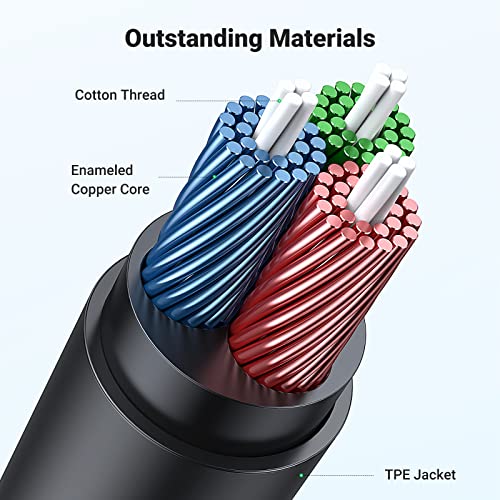 UGREEN Headphone Extension Cable 3.5mm Aux 3 Pole TRS Extender Cord 3.3FT - size: 3.3FT