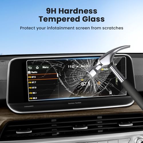 Canvcle 2PCS Screen Protector for 2020-2022 Kia Telluride & Kia Niro Accessories, 10.25 Inch Navigation Screen Tempered Glass Touchscreen Protector Navigation Screen Cover Protective Film - size: 2020-2022 Kia Telluride/Kia Niro 10.25 Inch