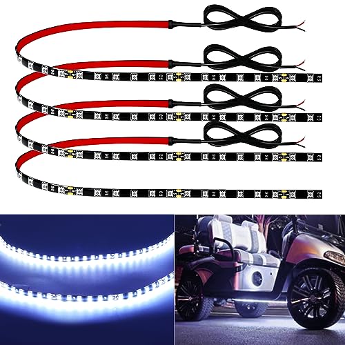 Keiurot 12V Led Light Strip for Cars 24Inch Connectable & Waterproof IP68 - color: White Led Strip 24" Connectable