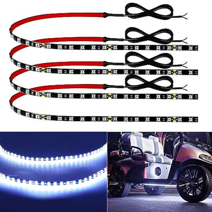 Keiurot 12V Led Light Strip for Cars 24Inch Connectable & Waterproof IP68 - color: White Led Strip 24" Connectable