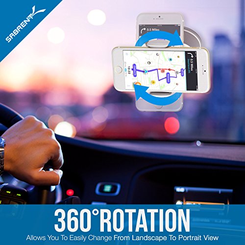 Sabrent Universal Car Window/Dash Mount Holder for Most Smartphones Devices [White] (CM-SPHW)