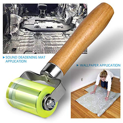 LUMITECO Bearings Equipped Automotive Car Audio Sound Deadening Application Wheel Roller, Heat Abatement Mat Wallpaper Application PU Smoothing Tool Seam Roller - size: Basic Version