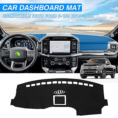 CARTIST Dash Cover Fits for Ford F-150 2015-2018 2019 2020 F150 Accessories, Dashboard Cover for F-150 Left Hand Driving Non-Slip (No HUD)(Not Fit 2018 F150 Dashboard Without Speaker in Center Bin) - size: Ford F-150 2015-2020