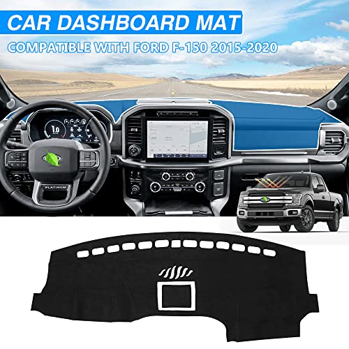 CARTIST Dash Cover Fits for Ford F-150 2015-2018 2019 2020 F150 Accessories, Dashboard Cover for F-150 Left Hand Driving Non-Slip (No HUD)(Not Fit 2018 F150 Dashboard Without Speaker in Center Bin) - size: Ford F-150 2015-2020