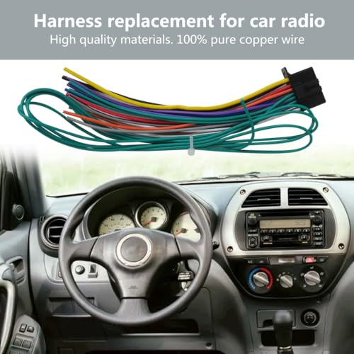 Upgraded Wire Harness Replacement for Pioneer Select AVH-Series Car Radio AVH-120BT AVH-1500NEX AVH-200EX AVH-210EX AVH-211EX AVH-2550NEX AVH-310EX AVH-W4400NEX AVH-X2800BS AVH-X4800BS
