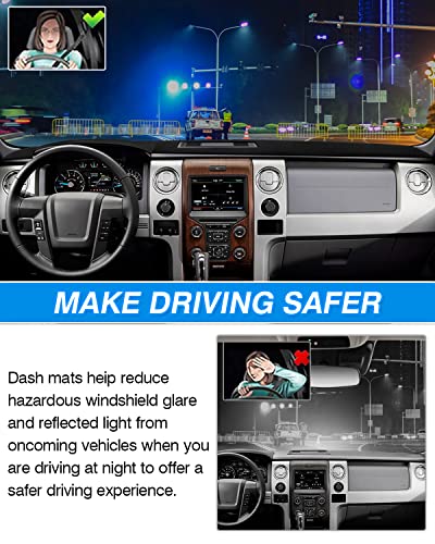 CARTIST Dash Cover Compatible with Ford F-150 F150 Pickup 2009-2014 Accessories Dashboard Cover Mat Non-Slip Pad Carpet Sunshield Protector (with Light Sensor) - size: Ford F-150 F150 Pickup 2009-2014