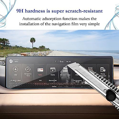 SKTU 2023 2024 Genesis GV80 Accessories Screen Protector for 2021-2024 Genesis GV80/ 2021-2023 Genesis G80 14.5In Navigation Anti Scratch HD Clear - color: 2021-2023 G80/2021-2024 GV80 14.5In Tempered Glass