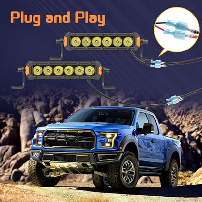 YCHOW-TECH Wiring Harness 2 Lead, 12V 40A Rock Switch Relay Fuse Nylon Wiring Harness Kit for LED Light Bars Fog Lights Work Lights Driving Lights Offroad LED Pods Wire Kit for Truck UTV ATV Boat