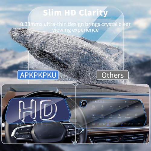 for Chevy 2026 Tahoe/Suburban LT 17.7"+11" Screen Protector Tempered Film - color: for 25-26 Tahoe/Suburban 17.7+11 Blue