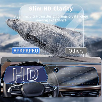 for Chevy 2026 Tahoe/Suburban LT 17.7"+11" Screen Protector Tempered Film - color: for 25-26 Tahoe/Suburban 17.7+11 Blue