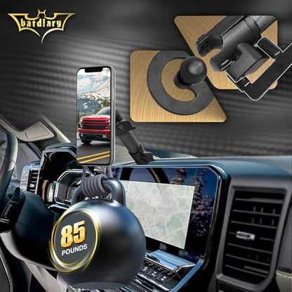 2024 2025 Silverado 1500 Magnetic Phone Mount Compatible with 2022 2023 2024 2025 Chevy Silverado GMC Sierra Accessories Metal Cell Phone Holder Dash Platform Mount(No-Drill Installation) - style: V4