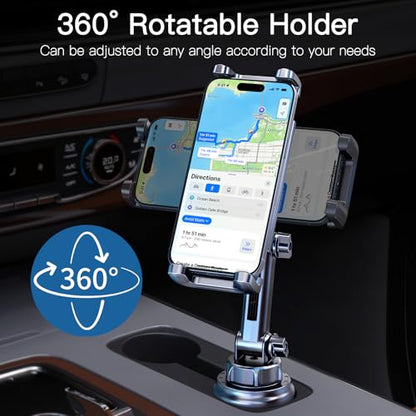 Cup Holder Phone Tablet Mount for Car,Truck,360° Rotatable & Adjustable Arm Compatible with iPad iPhone Samsung Tab Kindle Fire HD Smartphones and Other 4.7-10" Devices