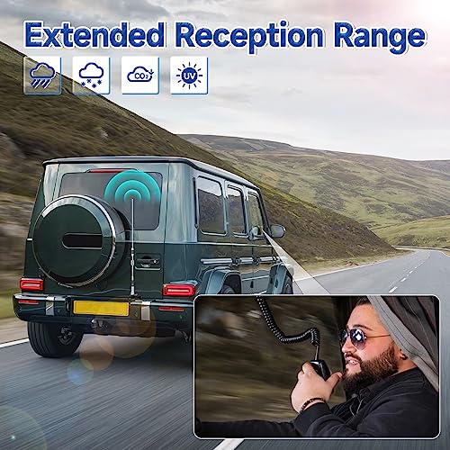 Bingfu Vehicle Mobile Ham Radio Antenna VHF UHF 136-174MHz 400-470MHz - color: Lip Mount Antenna Kit 29.5inch