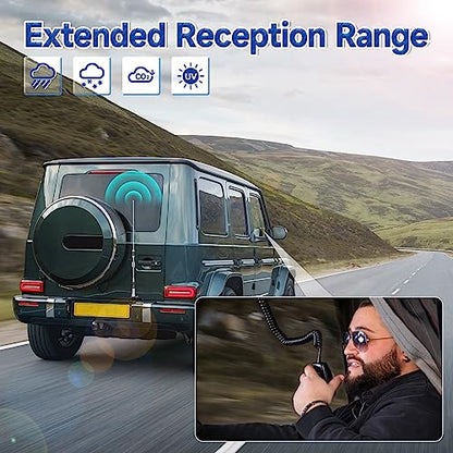 Bingfu Vehicle Mobile Ham Radio Antenna VHF UHF 136-174MHz 400-470MHz - color: Lip Mount Antenna Kit 29.5inch