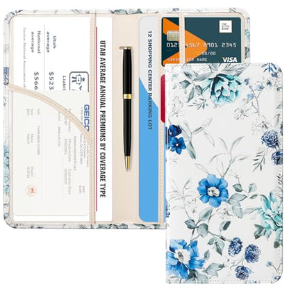 CoBak Car Registration and Insurance Holder - color: L-Indigo Floral Harmony