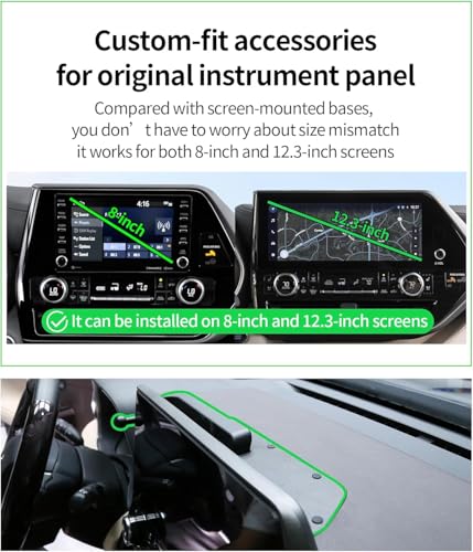 Car Phone Mount for 2020-2026 Toyota Highlander Accessories - size: fit for 2020-2026 Toyota Highlander