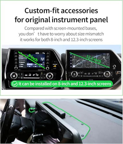 Car Phone Mount for 2020-2026 Toyota Highlander Accessories - size: fit for 2020-2026 Toyota Highlander