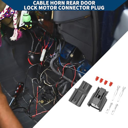 Cable Horn Rear Door Lock Motor Connector Plug for Honda/Inner Male Female Wire Terminal Connector/Waterproof Plastic 2mm Series / 1 Set Gray 2 Pin