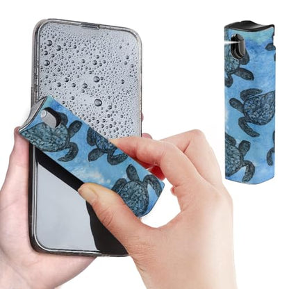 WIRESTER Screen Cleaner Spray Kit, All-in-One Spray and Wipe Cleaner, Touchscreen Mist Cleaner for Cell Phones, Tablets, iPad, Computer, Laptop, TV and Car Screens - Ocean Sea Turtles - color: Ocean Sea Turtles