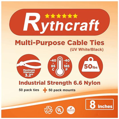 50 Pack 1.5 inch Zip Tie Adhesive Mounts Self Adhesive Cable Tie Base Holders with Multi-Purpose Tie wire clips with screw hole,Anchor stick on wire holder with 8 inch zip ties（Black） - color: 50 Pack 1.5" Black
