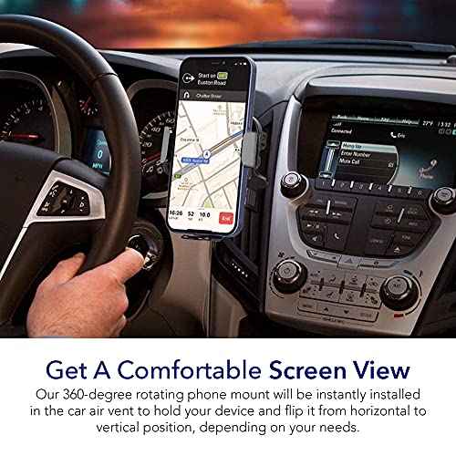 2024 Upgraded Wireless Car Mount Charger - Fast Wireless Car Charger for iPhone, Android, and Qi-Enabled Devices - Auto Clamping 360° Rotating Car Phone Holder