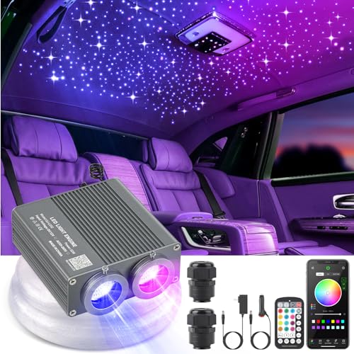 32W Starlight Headliner Kit, Star Lights for Car Roof&Home Decoration, Fiber Cable 1000pcs*0.03in*13.1ft RGBW Star Light Headliner with Bluetooth APP/Remote Control/Music Mode - size: 1000pcs*0.03in*13.1ft