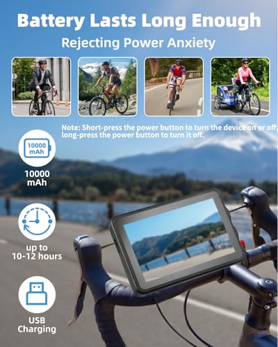 Fitense Bike Camera 360° Rotatable 5" 1080P 10000mAh Rear View Monitor - size: 5'' HD/10000mAh