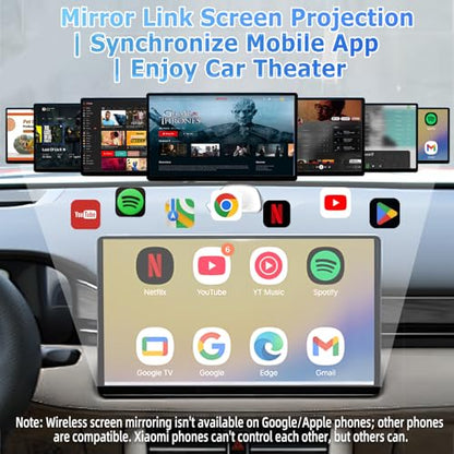 YOUKOYI Wireless Android Auto/Mirror Link Adapter, Not Compatible with iPhone, Instant Wired to Wireless Conversion, Plug & Play, Mini Stable Design