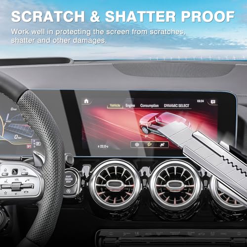 Karltys Tempered Glass Screen Protector for 2020-2025 2026 Mercedes Benz GLA GLB CLA CLA250 /2022-2025 EQB 10.25-Inch Touchscreen, Anti Glare Screen Cover for Mercedes Benz CLA Accessories - size: 2020-2024 2025 Mercedes Benz GLA GLB CLA