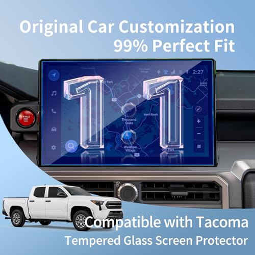New for 2026 Toyota Tacoma Limited 14-Inch Screen Protector Tempered Glass - color: for 24-26 Toyota Tacoma 14 Blue