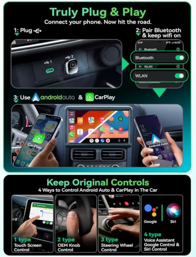 Wireless Carplay & Android Auto Adapter, Metal Design Mini & Stable 2-in-1 Dongle, Convert Vehicle's Wired CarPlay/AA to Wireless, for iOS 10+/Android 11+ & Cars from 2016 - color: pearl gunmetal