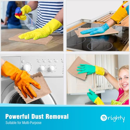 Orighty Microfiber Cleaning Cloth - 24 Pack, Brown Cleaning Rags 12x11 inch - color: Brown, size: 24 Pack
