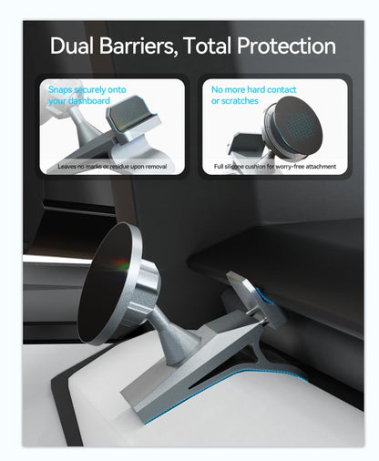 Phone Mount for Tesla Cybertruck The Ultimate Magnetic Phone Holder for Tesla Cybertruck Accessories | 360° Adjustable All-Metal Dash Mount with Strong Magnets Secure Clip-On Design Leaves No Residue - size: Cybertruck, Dashboard