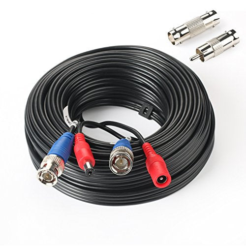 SHD 33Feet BNC Vedio Power Cable Camera Video BNC Cable Wire Cord for Surveillance CCTV Security System with Connectors(BNC Female and BNC to RCA) - size: 33Feet