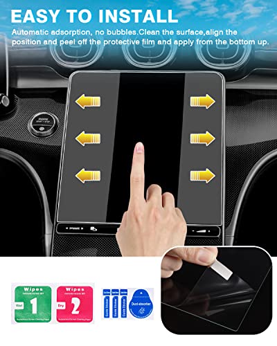[Upgrade] 2 Pack 11.9-Inch Screen Protector for 2022~ 2025 2026 Mercedes Benz C300 C Class C250 /2023 ~ 2026 GLC300 [No Glare & Fingerprint] Touchscreen 9H Tempered Glass Navigation Radio Screen Protector Benz C300 Accessories - size: 2022-2025 Mercedes B