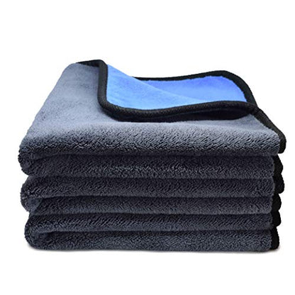 Kemes Microfiber Towels for Cars 3 Pieces 500 GSM polishing Cleaning Home, car and Motorbike - 12 x 12 Inches (30x30cm)