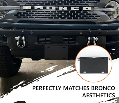 GZSH License Plate Frame Compatible with Ford Bronco 2021-2025 2/4-Door - size: For Bronco 2021-2025