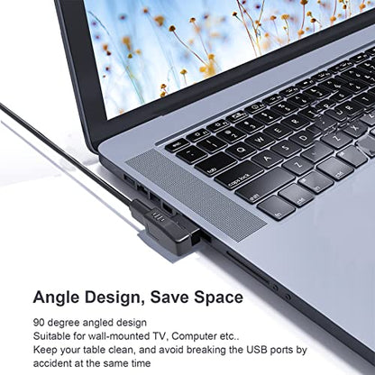 Oxsubor USB 3.0 Adapter 90 Degree Male to Female Coupler Connector Plug Left Angle and Right Angle - style: usb 3.0 adapter left and right