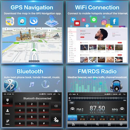 Car Stereo for Mitsubishi Lancer 2008-2017 Wireless CarPlay Android Auto - style: 4-Core 2+64G