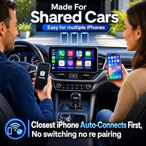Apple CarPlay Wireless Adapter, Ultra-Compact Multi-User Auto-Connect