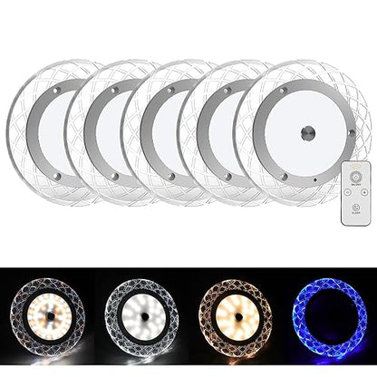 BlueFire RV Interior Light, 600LM LED Ceiling Dome Light with Remote - color: 5 Pack