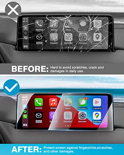 Karltys 2 Pack Screen Protector for 2021~2025 Mazda CX5/CX-9 10.25-Inch [No Glare & Fingerprint] Tempered Glass Mazda CX5/CX-9 Accessories - size: 10.25 Inch 2021~2025 Mazda CX5/CX-9