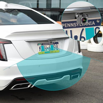 Universal（No Drilling Required） License Plate Camera Mount,Full Stainless Steel Anti-Rust Paint Backup Camera License Plate Mount,Dash Cam Mirror Camera Accessory Backup Camera Bracket.