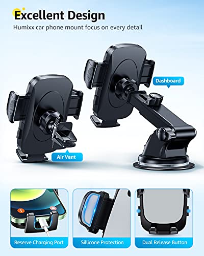 [2025 Stable Nano Suction Cup Phone Mount for Car Universal Hands-Free Suction Cell Phone Holder for Car Dashboard Air Vent Car Phone Holder Mount for Samsung iPhone 16 15 14 Plus Pro Max - size: Dash+Vent+Windshield