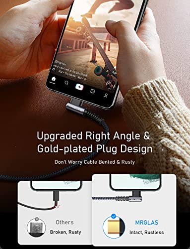 MRGLAS 3.2A USB C Charger Cable, [2-Pack,6.6FT] USB A to USB C Cable - color: Black, size: 6.6FT+6.6 FT